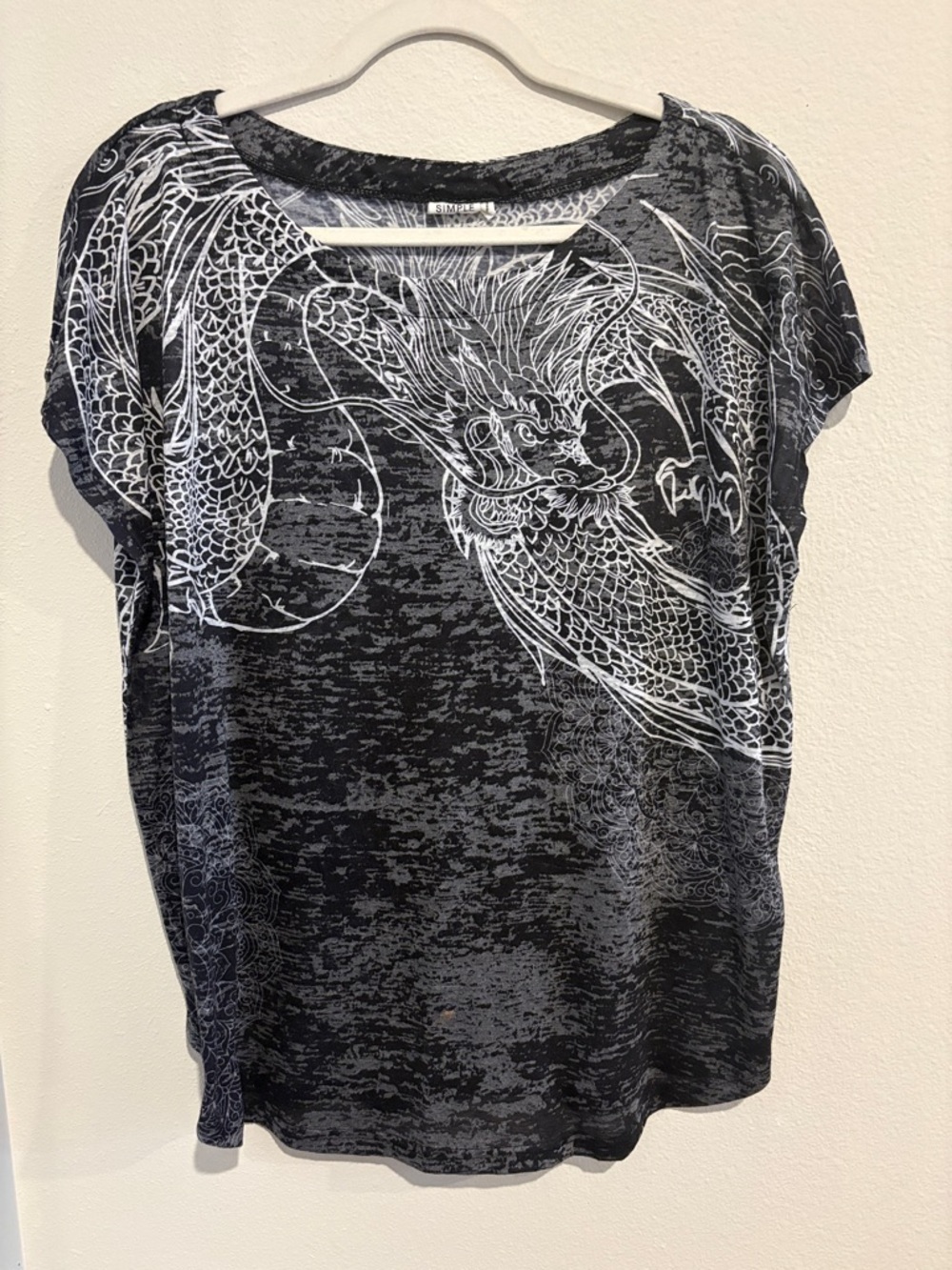 Dragon short sleeve blouse